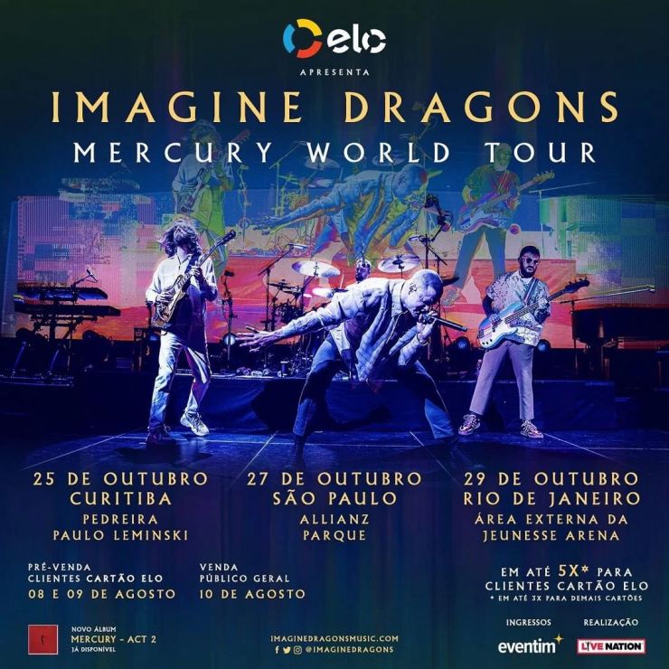 Imagine Dragons confirma três shows no Brasil