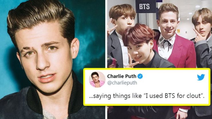 Charlie Puth chama a atenção de fãs do BTS nas redes sociais